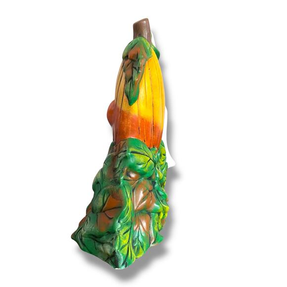 Vintage Ceramic Mold Light Up Decor Ghost Jack O Lantern Hand Painted Halloween - Picture 12 of 14